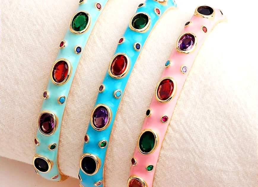 Anagha Enamel Gemstones Openable Kada Bracelet!!!