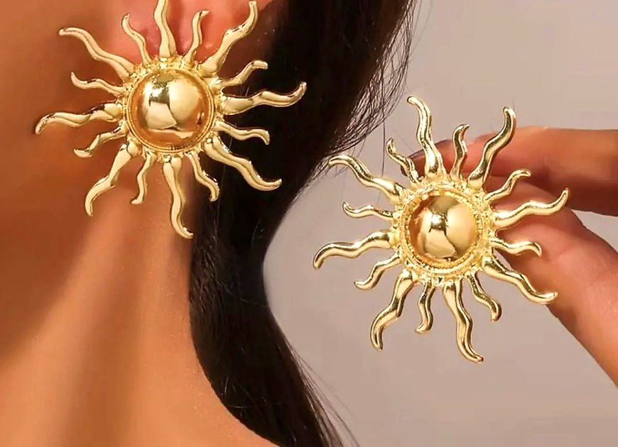 Agnivesh Sun Gold Earrings!!
