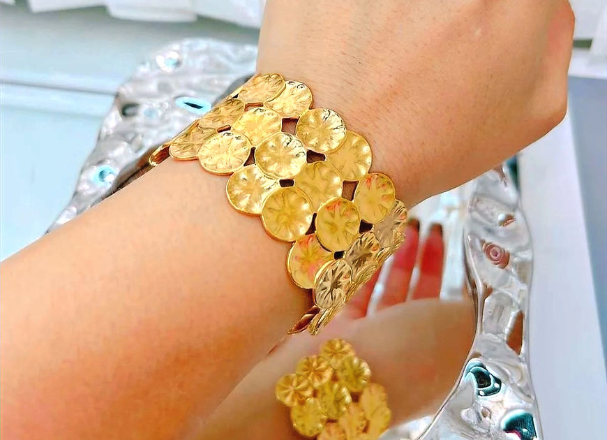 Triple Layer Floral Cuff Bracelet!!