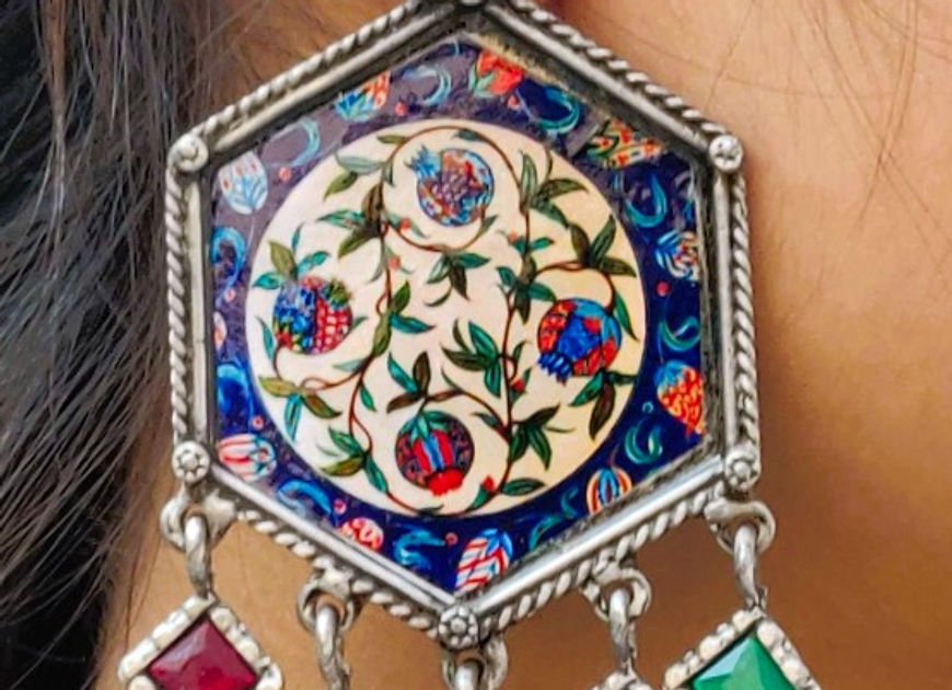Mita Meenakari Mirror work Earrings!!