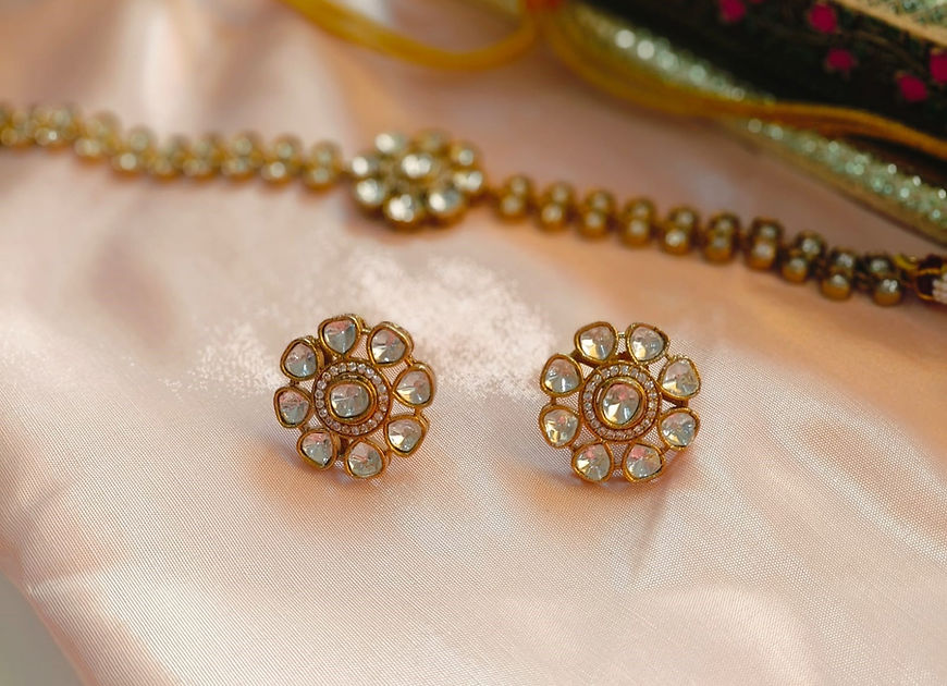 Mananya Polki Kundan choker with Earrings
