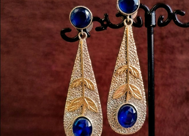 Ravi Silver Look Drop Dangle Earrings!!
