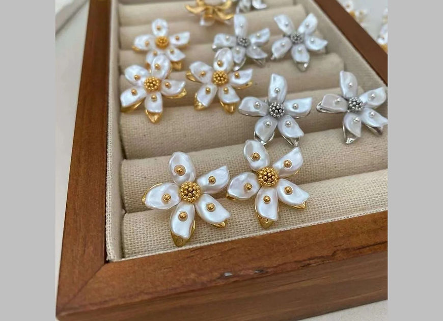 Jasmin Mother of Pearl Stud Earrings!!