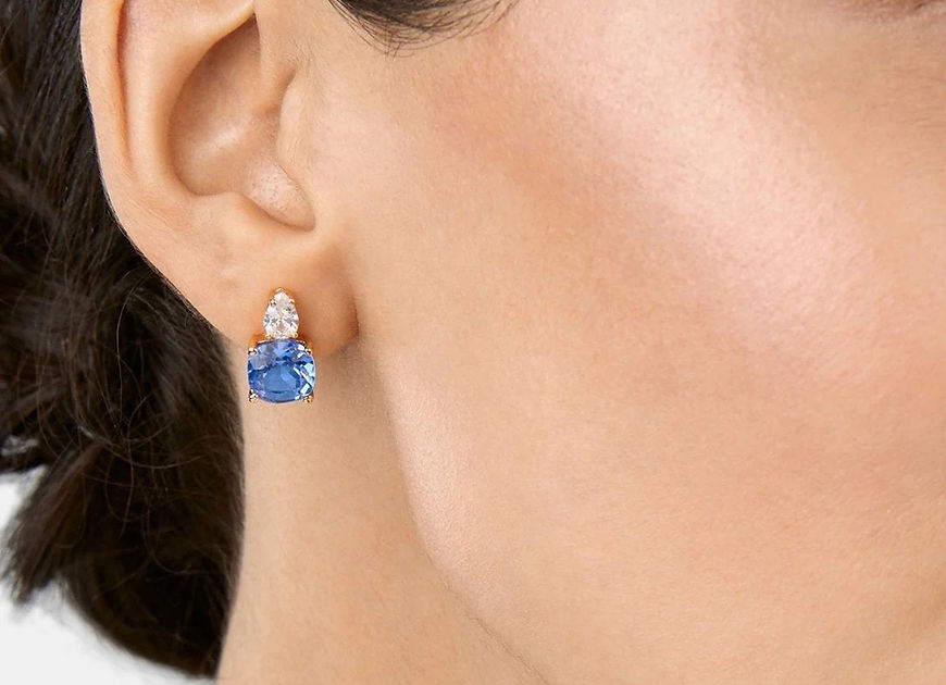 Titanic Blue Crystal Stud Earrings!!