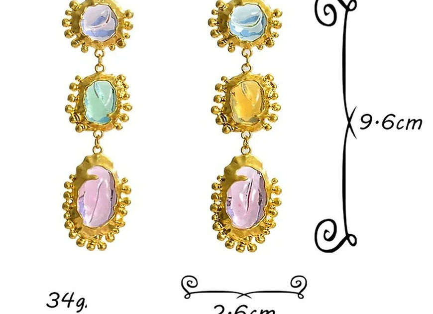 Iris Multicolor Spring Fling Dangle Earrings!!