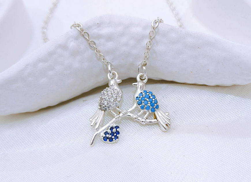 Aoi Tori CZ stone chain Pendant necklace!!