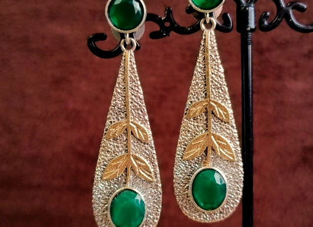 Ravi Silver Look Drop Dangle Earrings!!