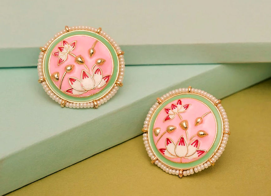 Padmini Pink Big Studs