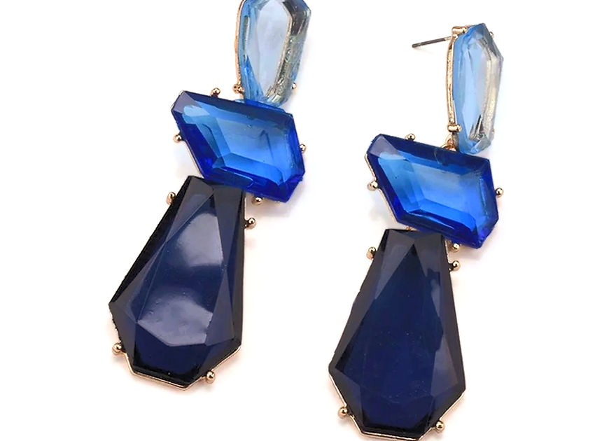 Shades of blue Drop Dangle Earrings!!