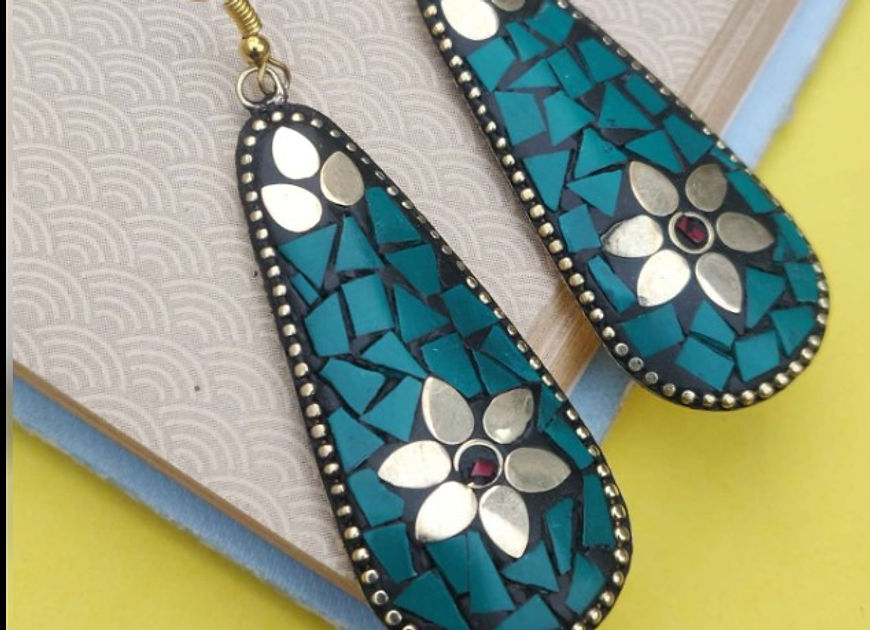 Vasanti Tibetian Dangle Earrings!!