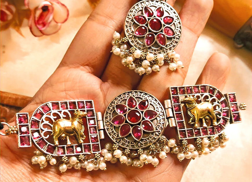 Smidha Pink Stone Choker