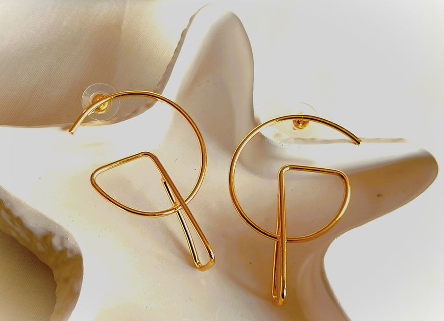 CG Big Statement Golden Earrings