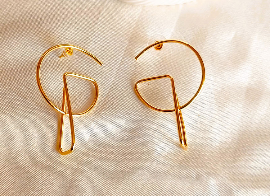CG Big Statement Golden Earrings