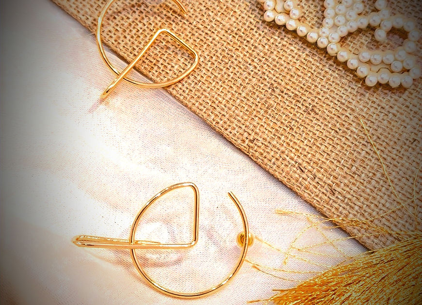 CG Big Statement Golden Earrings