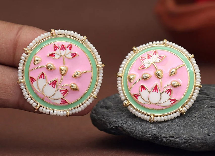Padmini Pink Big Studs