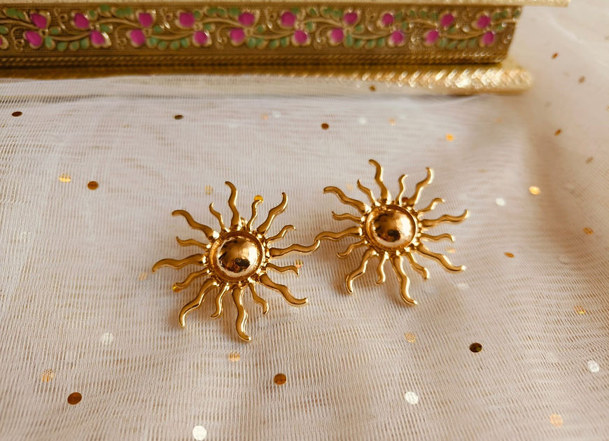 Agnivesh Sun Gold Earrings!!