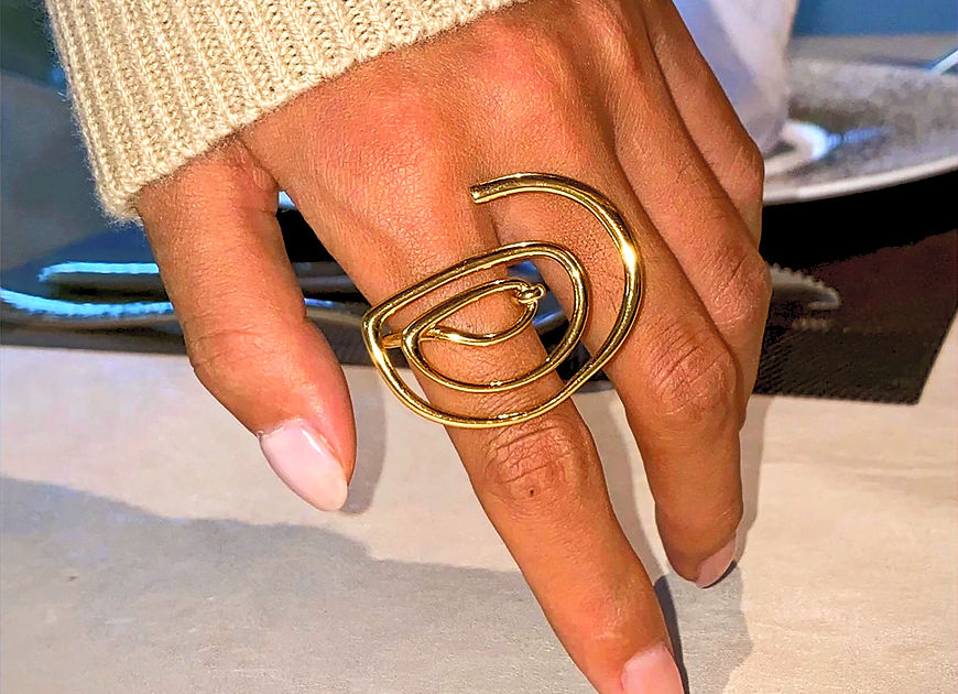 Aavarti Abstract Spiral Free Size Ring!!!