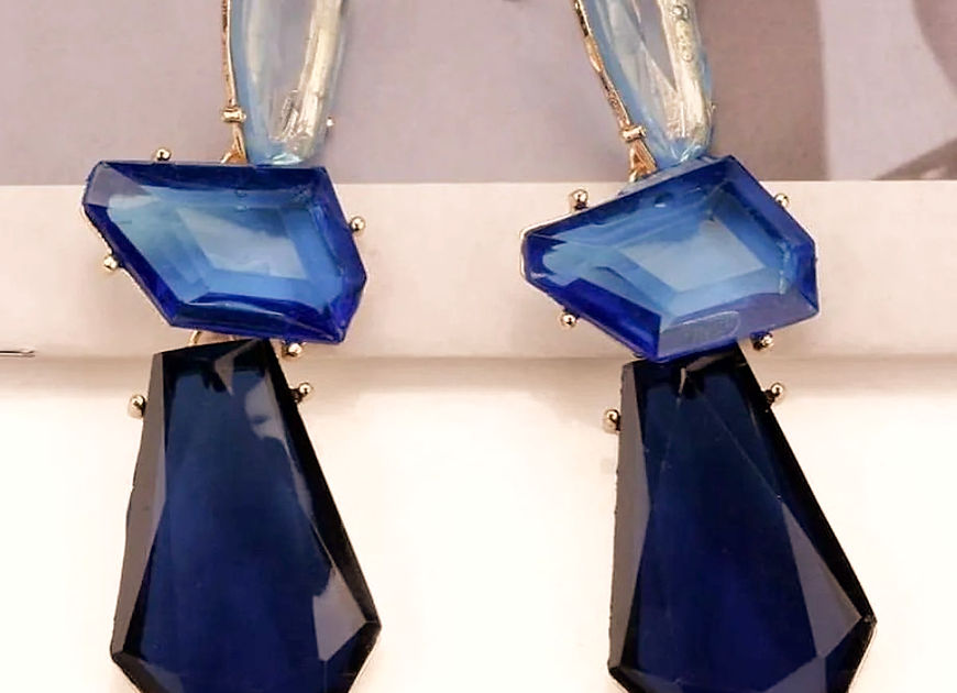 Shades of blue Drop Dangle Earrings!!