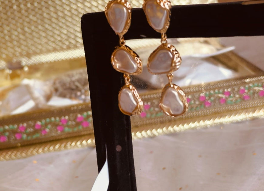 Mystic Mother Of Pearl Dangle Earrings