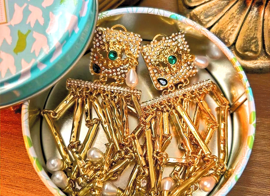 Ikshula Evil eye CZ Crystal Dangle Tassel Earrings!!