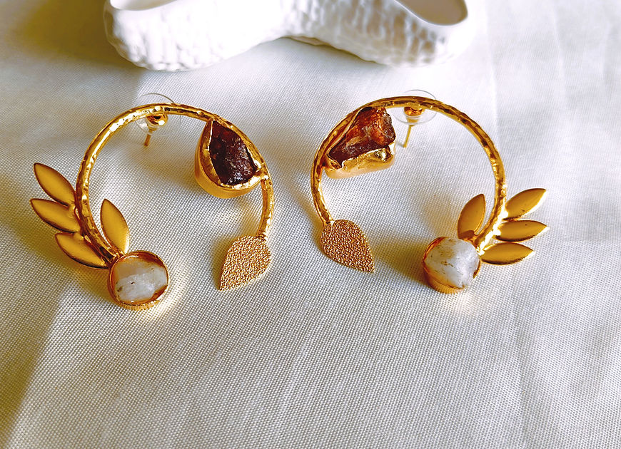Indhu Natural Stone Earrings!!