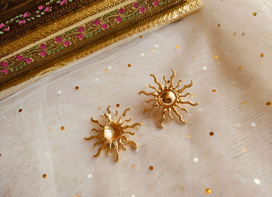 Agnivesh Sun Gold Earrings!!