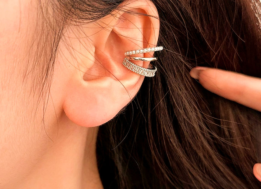 Baguette CZ Pearl Ear Cuff Earrings!!