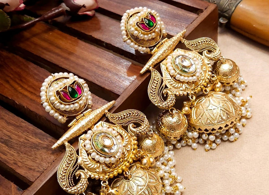 Rajaka Long Jhumki Earrings