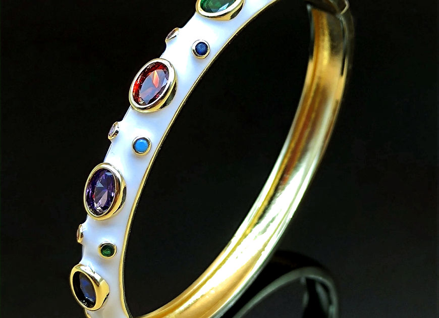 Anagha Enamel Gemstones Openable Kada Bracelet!!!