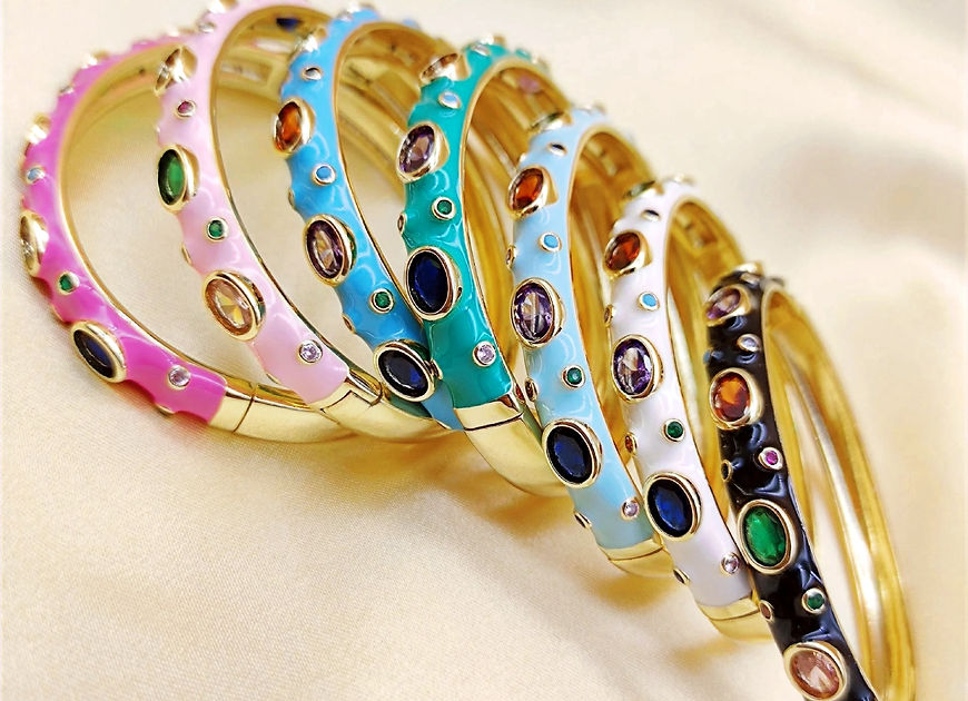 Anagha Enamel Gemstones Openable Kada Bracelet!!!