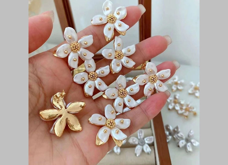 Jasmin Mother of Pearl Stud Earrings!!