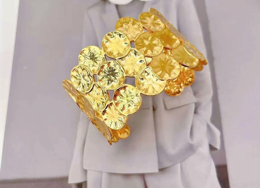 Triple Layer Floral Cuff Bracelet!!