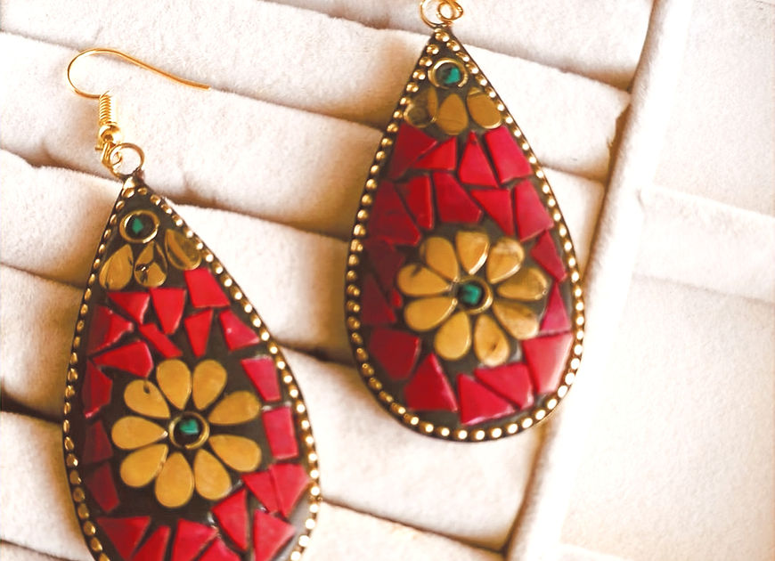 Vasanti Tibetian Dangle Earrings!!