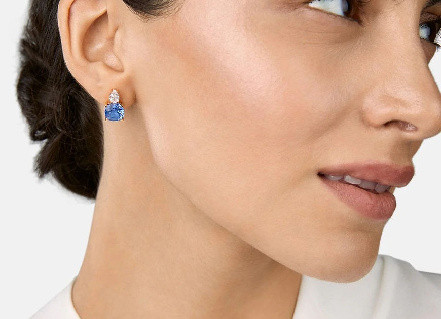 Titanic Blue Crystal Stud Earrings!!