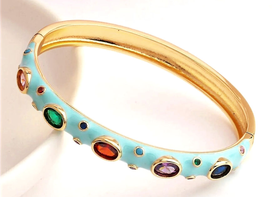 Anagha Enamel Gemstones Openable Kada Bracelet!!!