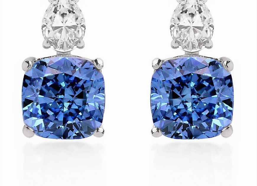 Titanic Blue Crystal Stud Earrings!!