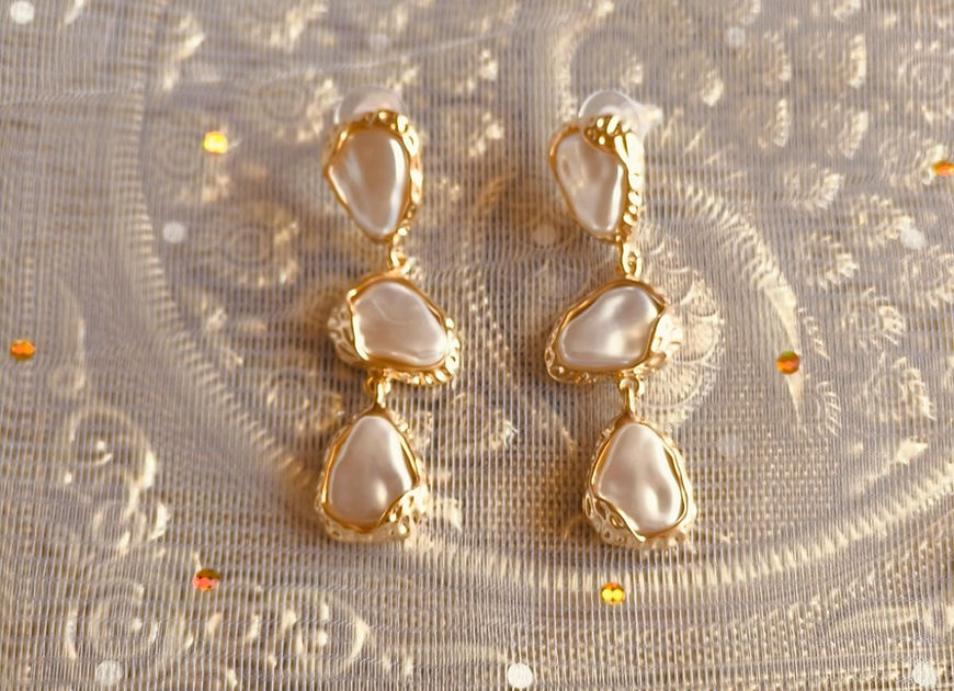 Mystic Mother Of Pearl Dangle Earrings
