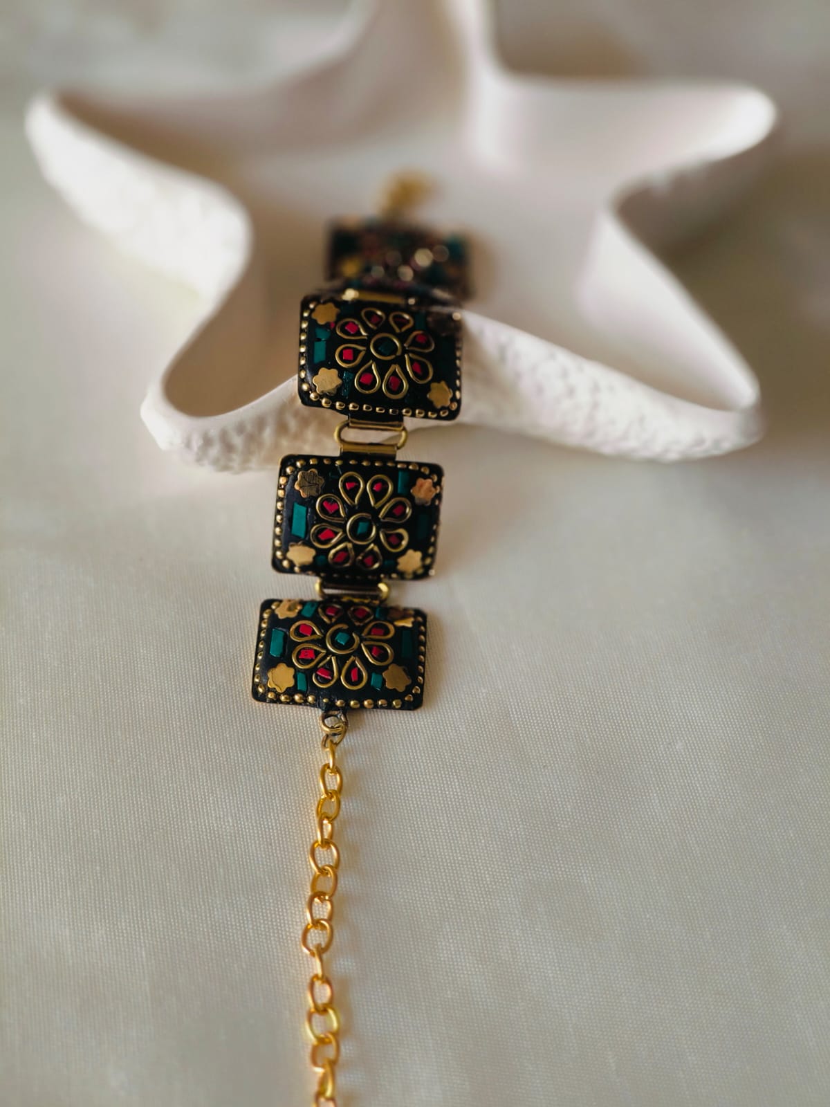 Tibetan Green square Bracelet